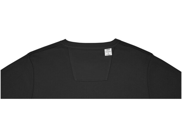Jersey de cuello redondo para hombre Zenon afelpado Negro intenso detalle 38