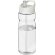 Bidón deportivo de 650 ml con tapa con boquilla H2O Active® Base Tritan™ Transparente claro/blanco