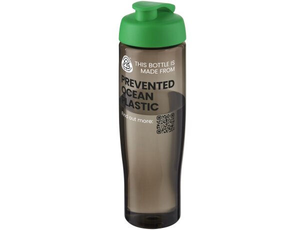 Bidón deportivo con tapa Flip de 700 ml H2O Active® Eco Tempo Verde/carbón detalle 7