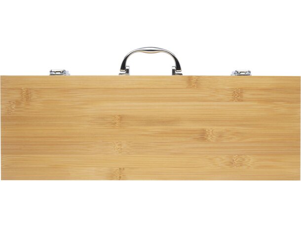 Set de barbacoa de 5 piezas Churras en bambú sostenible Natural detalle 2