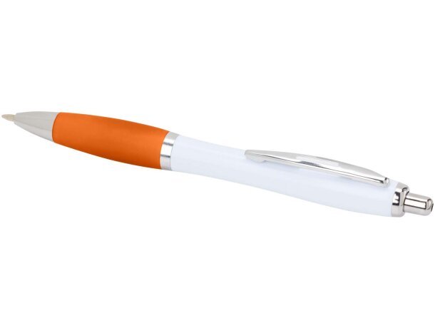 Bolígrafo Nash de plástico ABS reciclado con empuñadura suave Naranja detalle 21