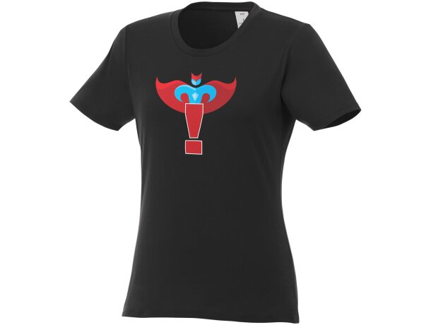 Camiseta de manga corta para mujer ”Heros” Negro intenso detalle 81