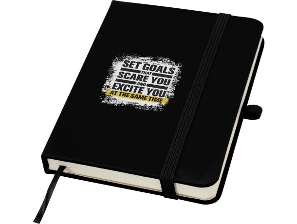 Libreta tapa dura A6 Spectrum Plus con papel FSC certificado Negro intenso detalle 1