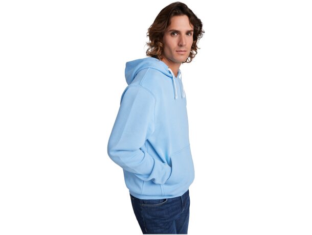 Sudadera con capucha para hombre Urban Roly Azul celeste/blanco detalle 35