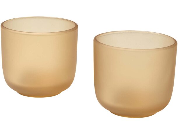 Juego de 2 vasos de cristal borosilicato Male 200 ml acabado mate detalle 4