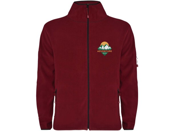 Sudadera polar cremallera completa hombre Luciane Roly Granate detalle 11