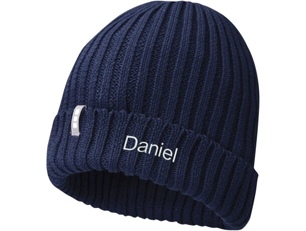 Gorro orgánico Ives Azul marino detalle 2