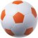 Antiestrés balón de fútbol naranja grabado