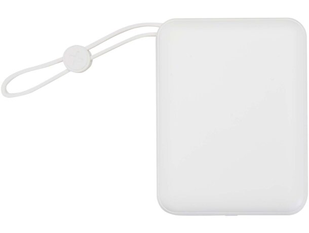 Batería externa Acrux 10000 mAh con cables integrados Blanco detalle 1