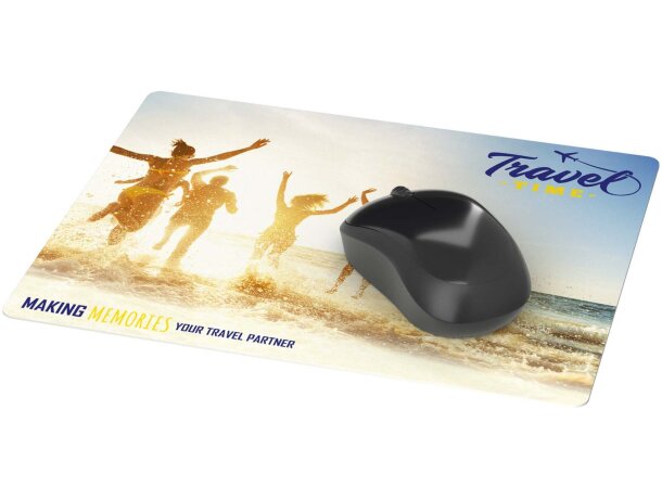 Alfombrilla ratón Lumin con superficie lisa y base antideslizante Blanco detalle 2