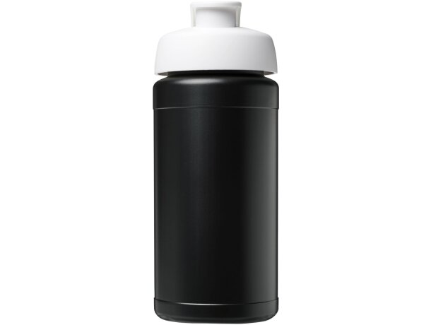 Bidón deportivo Baseline reciclado con tapa Flip 500ml Negro intenso/blanco detalle 38