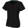 Camiseta de manga corta de material reciclado GRS para mujer Jade Negro intenso