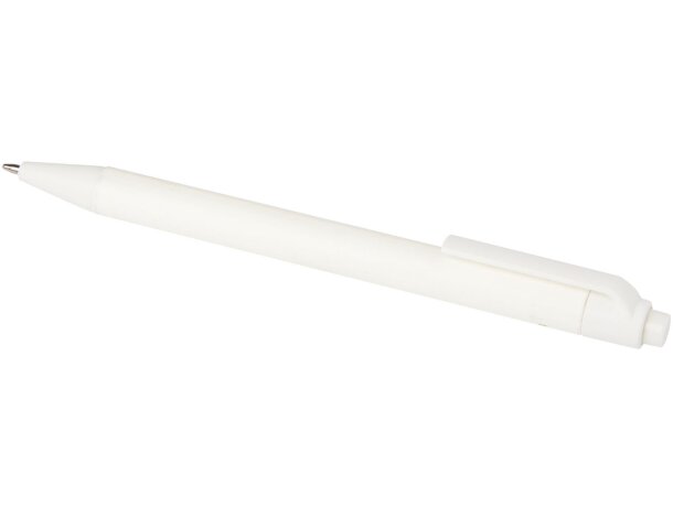 Bolígrafo Chartik de papel reciclado con certificación FSC Blanco detalle 3