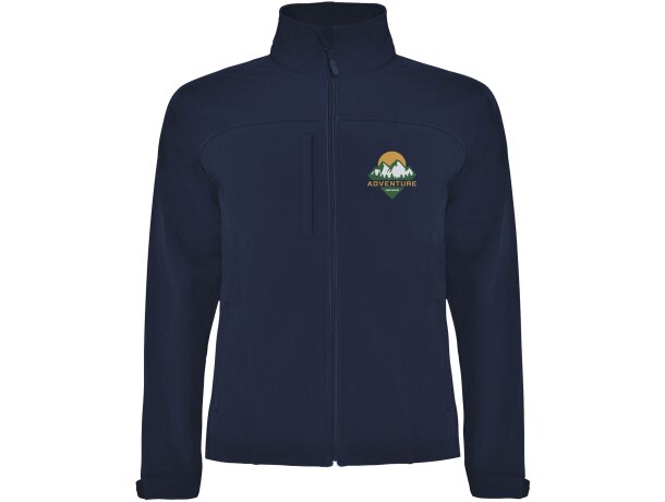 Chaqueta softshell unisex Rudolph de Roly con resistencia agua Azul marino detalle 16