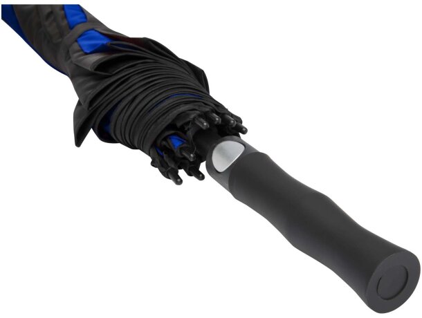 Paraguas cortaviento Jeff con apertura automática y fibra vidrio Azul real detalle 6