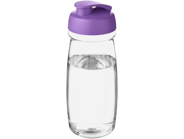 Bidón deportivo Active Pulse 600ml PET reciclable tapa flip Transparente/rosa detalle 76