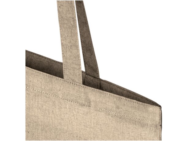 Bolsa tote Aware Pheebs de algodón y poliéster reciclado Natural detalle 4