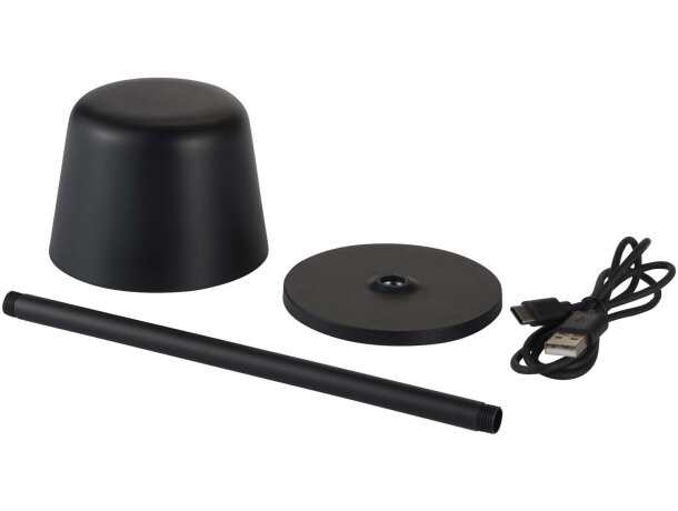 Lámpara mesa recargable regulable Alya con control táctil Negro intenso detalle 5