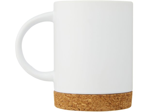 Taza de cerámica de 425 ml con base de corcho Neiva Blanco detalle 3