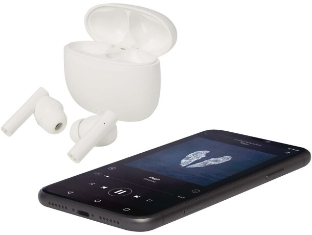 Auriculares True Wireless Alterf con Bluetooth 6.0 reciclados Blanco detalle 14