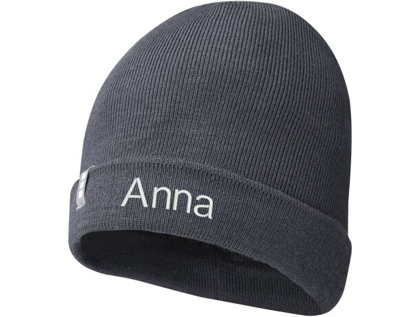 Gorros lana acrílico Elevate Life Gris tormenta detalle 8