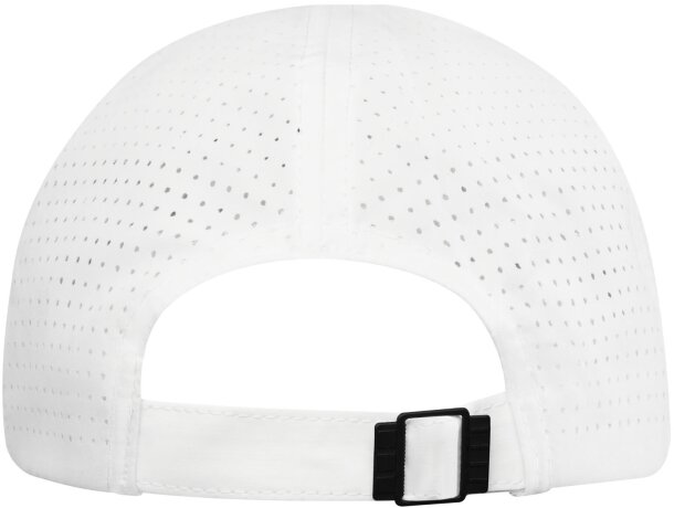 Gorra reciclada de 6 paneles Cool Fit GRS Mica Blanco detalle 3