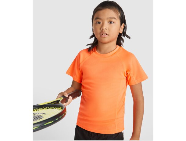 Camiseta deportiva infantil Montecarlo Roly punto piqué Amarillo detalle 9