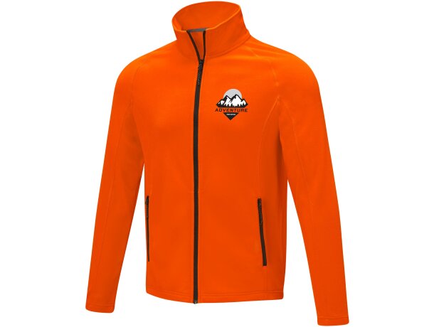 Chaqueta polar para hombre Zelus con cremallera reversible Naranja detalle 13