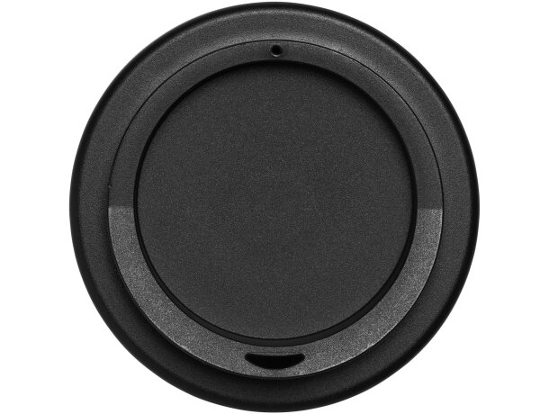 Vaso de plástico con tapa de rosca polipropileno reciclado 350ml Blanco/negro intenso detalle 13