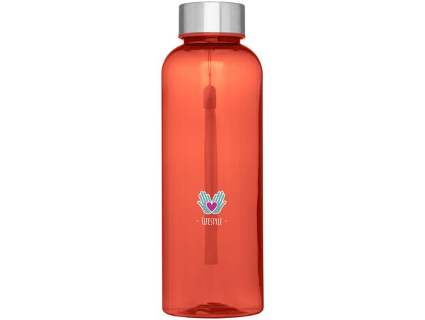 Bidón deportivo Bodhi 500ml de RPET con tapa de acero reciclado Rojo transparente detalle 13