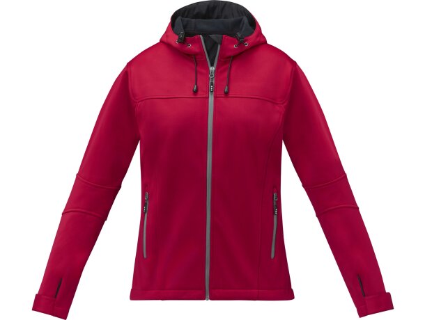 Chaqueta softshell Match mujer tres capas Rojo detalle 2