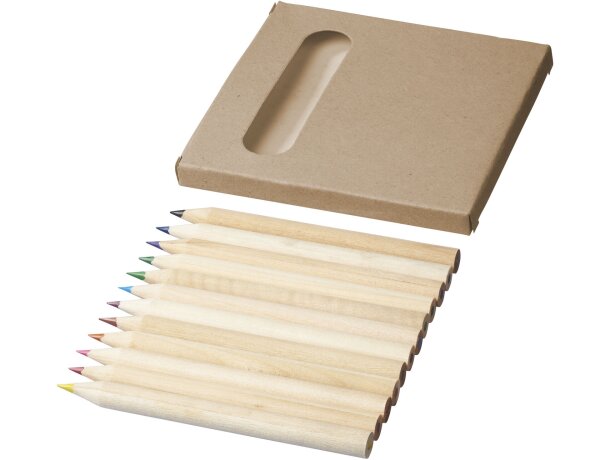 Set para colorear de 12 piezas Artemaa en madera de álamo Natural detalle 4