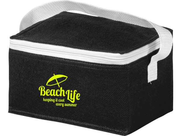 Bolsa térmica para 6 Latas no tejido Spectrum Negro intenso detalle 6