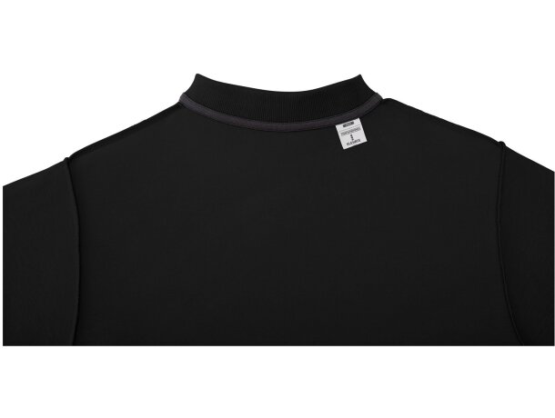 Polo de manga corta para hombre Helios Negro intenso detalle 61