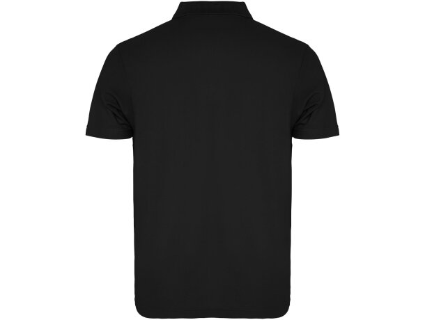 Polo manga corta unisex Austral Roly algodón piqué corporativo Negro intenso detalle 5