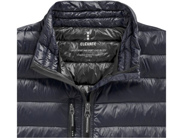 Chaqueta plumón natural mujer Scotia con certificación RDS Azul marino detalle 17