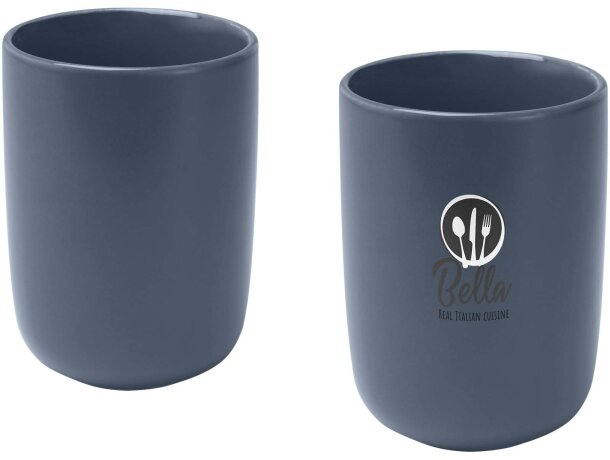 Juego de 2 tazas cerámicas Male con acabado mate de 350ml detalle 1