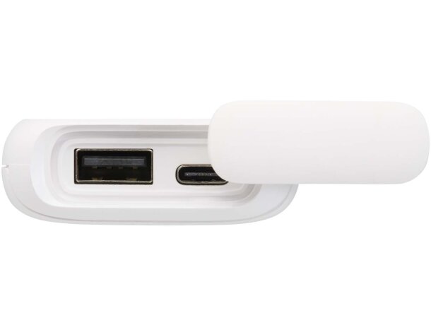 Batería externa Alkes 5000 mAh plástico ABS reciclado IPX5 Blanco detalle 14