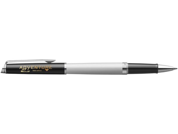 Rollerball Waterman Hemisphere con bloques de color y ribete Blanco/negro intenso detalle 1