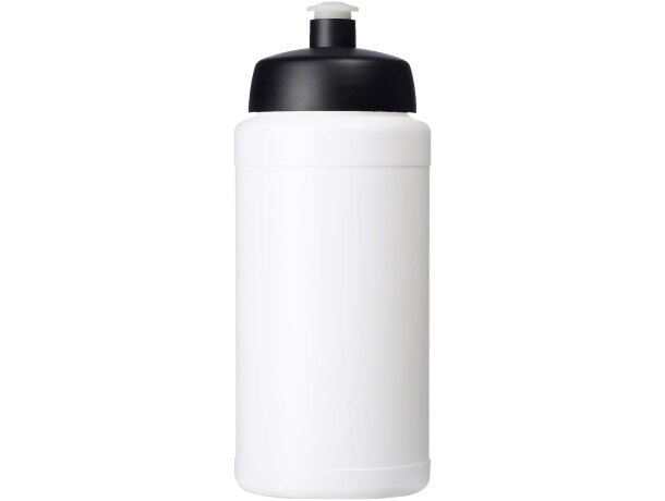 Bidón deportivo Baseline Rise 500ml con relieve moldeable Blanco/negro intenso detalle 1