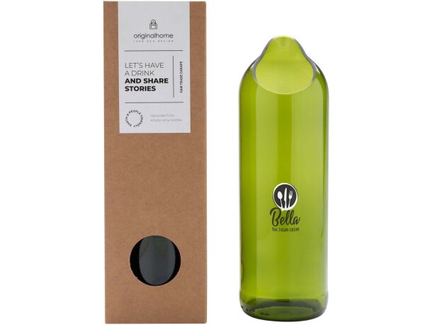 Jarra de agua de vidrio reciclado 750ml verde medio Verde detalle 1