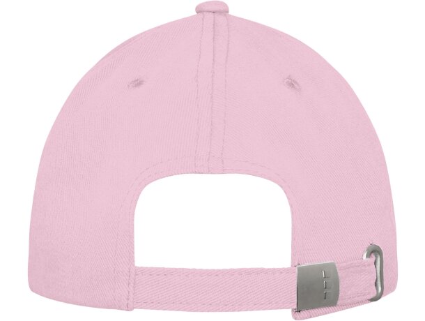 Gorra con visera precurvada y 6 paneles. Ideal para publicidad. Rosa claro detalle 14