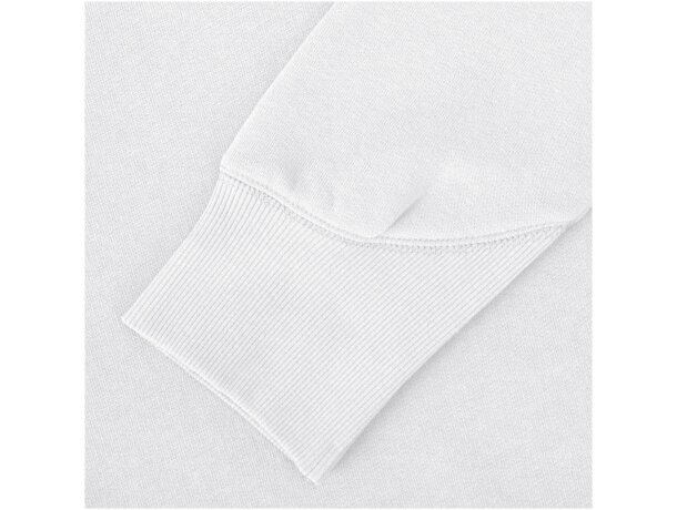 Sudadera con capucha unisex Laguna algodón BCI y poliéster Blanco detalle 4