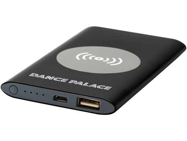 Batería externa inalámbrica Juice de 4000 mAh con aluminio Negro intenso detalle 22