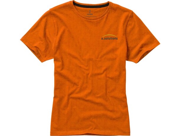 Camiseta manga corta de mujer Nanaimo de alta calidad Naranja detalle 26