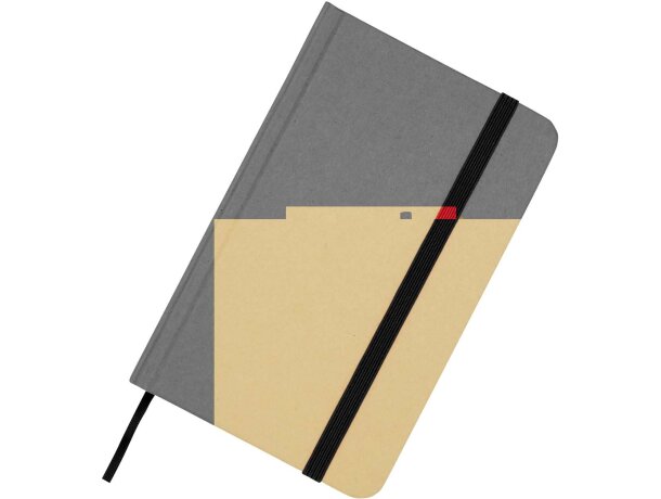 Libreta tapa dura A6 Reed con papel certificado FSC Negro intenso detalle 5