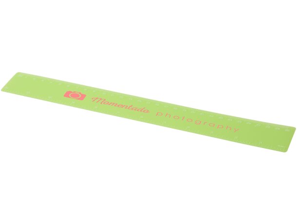 Regla flexible de 30 cm Rothko en polipropileno traslúcido Verde escarchado detalle 4