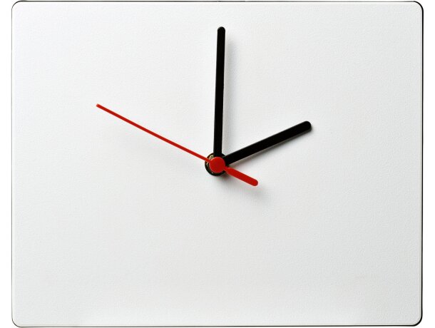 Reloj de pared rectangular Brite-Clock sostenible reciclado Negro intenso detalle 1