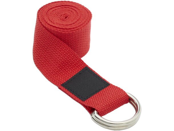 Correa yoga Virabha RPET reciclado con funda sostenible Rojo detalle 11