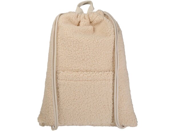 Mochila de cuerdas Bear 9l en sherpa reciclado certificado grs Natural detalle 2